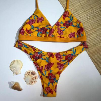Conjunto Base Fixa Est. Floral Amarelo